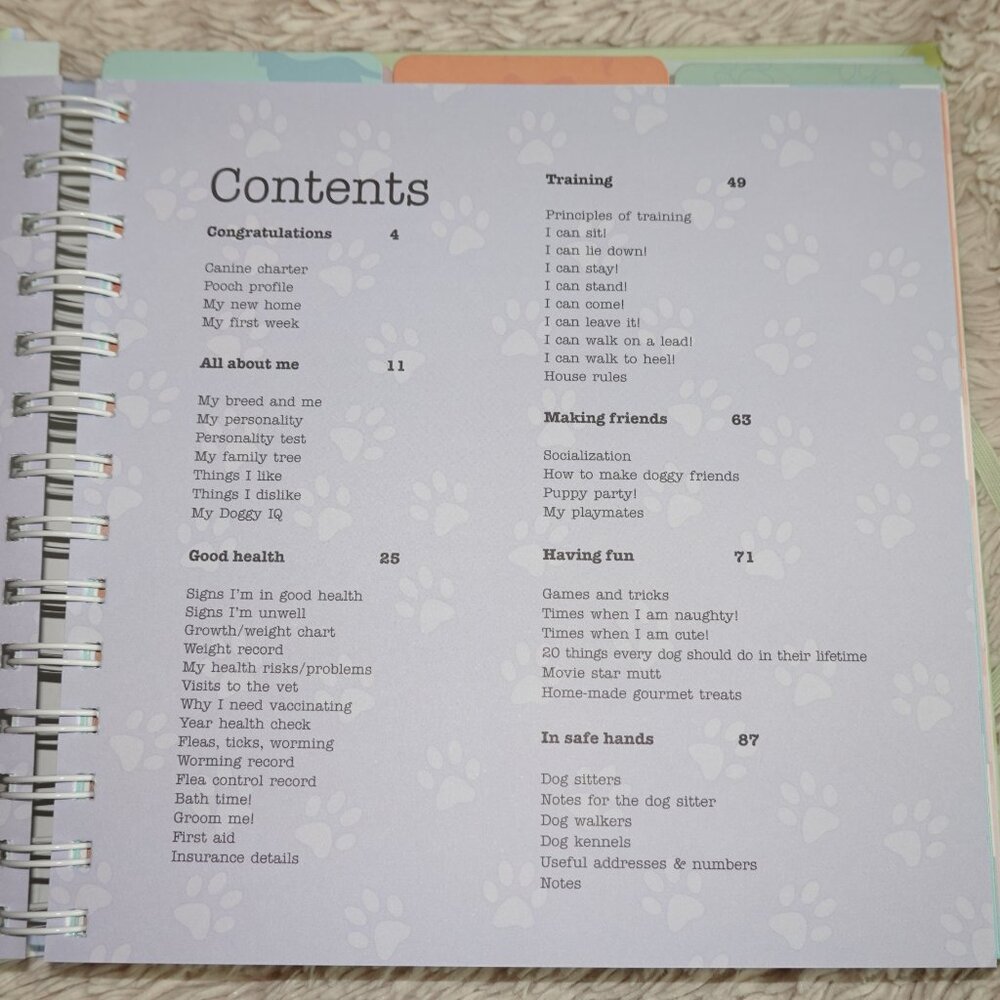 My Dog's Journal (scrapbook / baby book for dogs), Spiral, Hard Cover, NWT - Picture 4 of 11